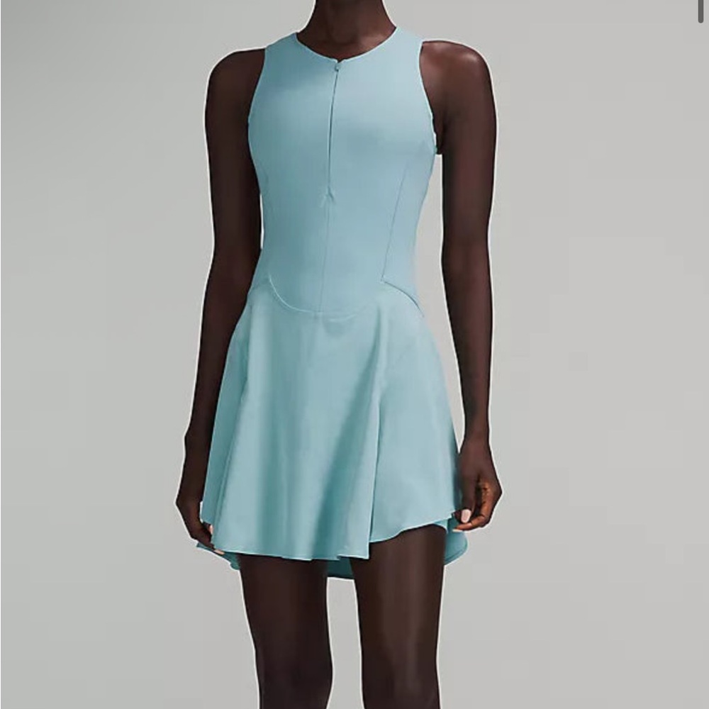 Lululemon Everlux Short-Lined Tennis Tank Dress Aqua Blue
